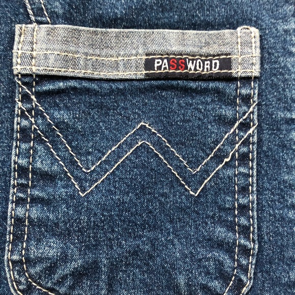 Indigo blue denim stonewashed Password shirt- jacket full lenght zipper stretch - Picture 8 of 11